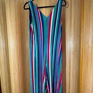 Bershka multicolor stripe jumpsuit - size S